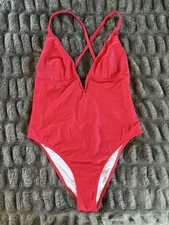 Women's Red One-Piece Swimsuit Large
