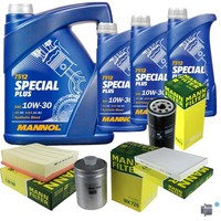 Inspektionspaket 8L Mannol Special Plus 10W-30 FüR Audi A6 Avant S6 Quattro 4.2