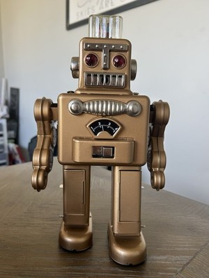 Schylling Gold Retro Robot with Red Eyes and Meter Gauge