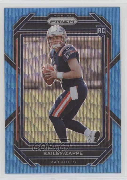 2022 Panini Prizm Rookies Blue Wave Prizm 152/199 Bailey Zappe #305 1a3q