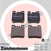 Zimmermann Bremsbelagsatz, Scheibenbremse Hinterachse U.A. FüR Chrysler