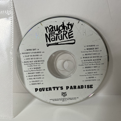 NAUGHTY BY NATURE - POVERTY'S PARADISE Rap cd WRONG ARTWORK 21 songs Tommy Boy