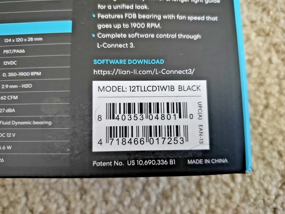 Lian Li UNI Fan TL LCD Wireless 120-Single Pack-2.4 GHz Wireless Fan 12TLLCD1W1B - Image 3 of 4