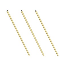 Brass Round Tube 300mm Length 8mm OD 0.2mm Wall Thickness Pipe Tubing 3Pcs