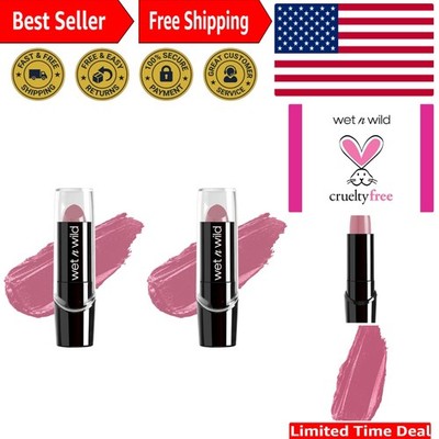 Affordable Hydrating Silk Lipstick Set - Rich Buildable Color, Dark Pink, 2 Pack