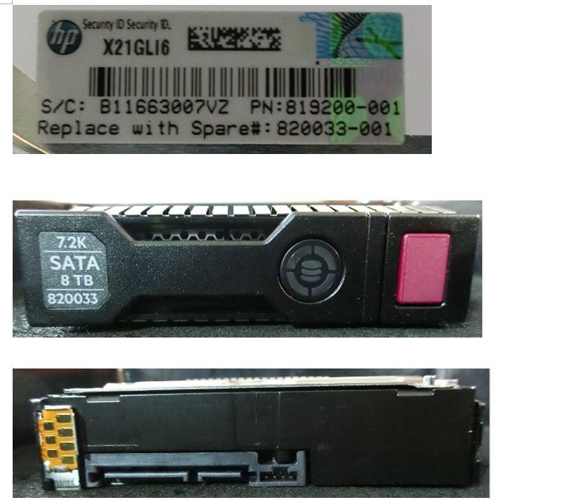 Hewlett Packard Enterprise 820033-001 8TB 3.5"" SATA HDD 7200RPM 6Gbps
