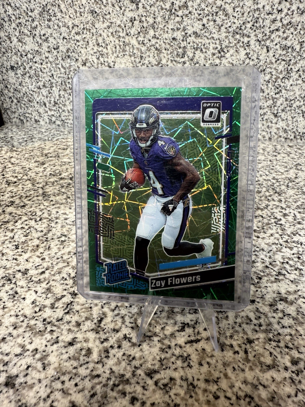 2023 Donruss Optic Rated Rookie Green Velocity Zay Flowers #210 RC Baltimore