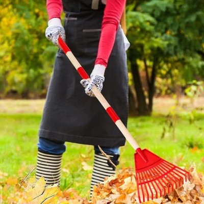 Garden Rake Leaf Rake for Travel Gardening Grass Raking Flower Bed Cleaning