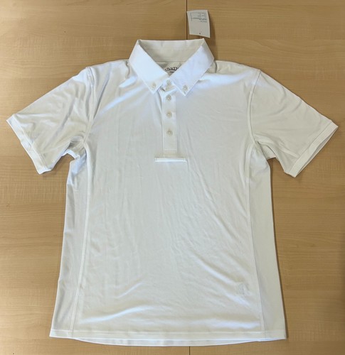 Ovation Men's Classic Short Sleeve Polo Show Shirt White Size Medium