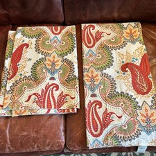 Juego de mantel boho Pottery Barn Indra cachemir 108" y cuadrado 50"