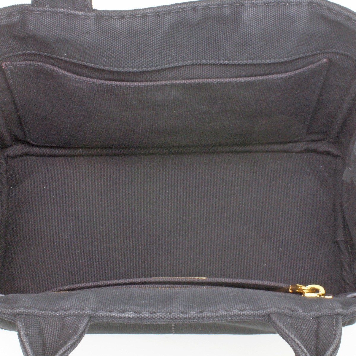 PRADA Canapa Handbag with Strap 1BG439 Black Slightly Worn and Stained from japa thumbnail 9
