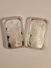 Santa Claus Silver Bullion Bars 1oz .999 Silver each, 2oz Silver Total Christmas