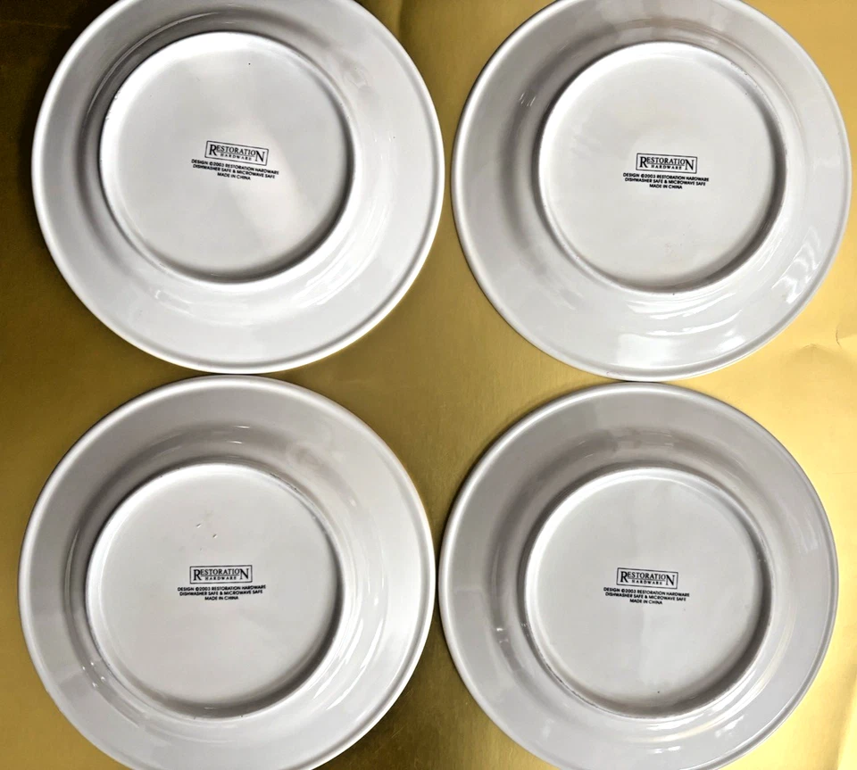 Juego de platos de aperitivo etiqueta vino francés herrajes de restauración 4 8" queso de postre Foto 2 de 4