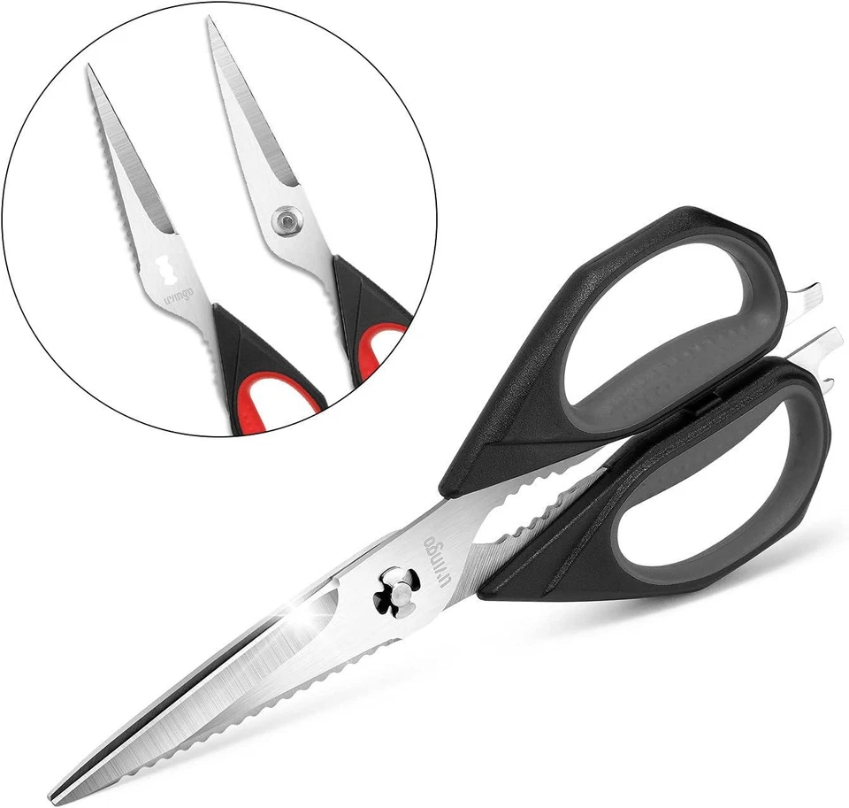 LIVINGO Kitchen Scissors, 2 Pack 9.25 Utility All Purpose Poultry Shears Heavy - Image 4 of 4