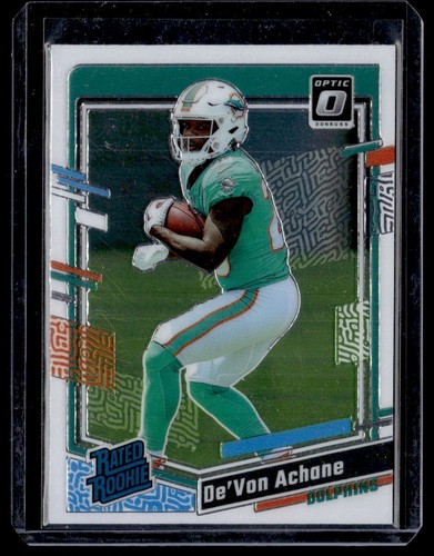 2025 Panini Score - De'VON ACHANE - YELLOW BORDER - MIAMI DOLPHINS