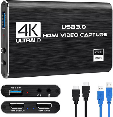 4K Audio-Video-Capture-Karte, USB 3.0 HDMI-Video-Capture-Gerät 1080P-Aufnahme