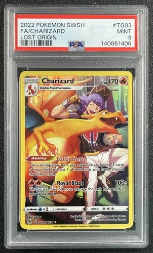 CHARIZARD PSA 9 2022 POKEMON SWORD & SHIELD LOST ORIGIN #TG03/TG30 FA FULL ART 6