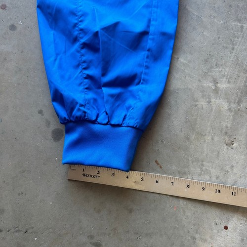 Vintage Nike Track Pants Mens M Royal Blue Nylon Joggers Subtle Embroidered 90s - Picture 8 of 11