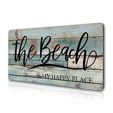 Beach Decor Wall Hanging Sign Vintage Coastal Wall Decor  The Beach is My
