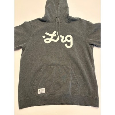 LRG Hoodie Mens XL Charcoal Excellent Script Logo Lifted Research Group Sleeve