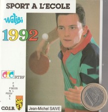 JTsport4. SPORT à l'ECOLE. 1992. WALIBI. Jean Michel Saive. Tennis de table