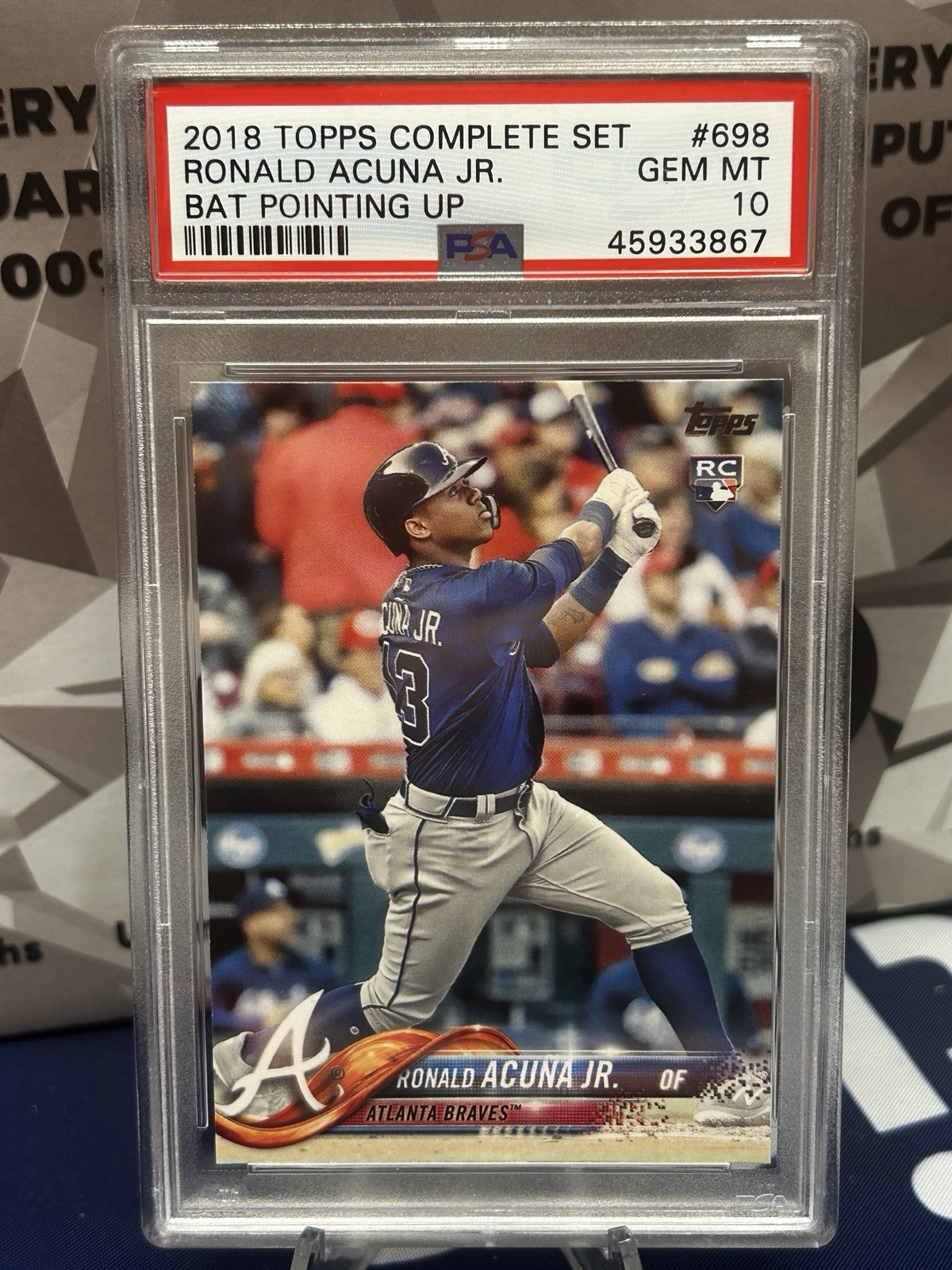 RONALD ACUNA JR ROOKIE 2018 Topps 698 Factory Set Bat Up RC PSA 10 