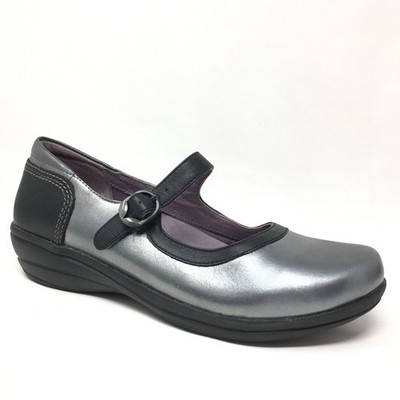 Dansko Misty Mary Jane Loafers Shoes Womens Size 9.5-10 US 40 EU Silver Leather