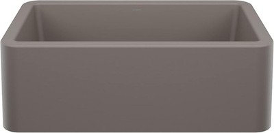 BLANCO IKON SILGRANIT Apron-Front Farmhouse Kitchen Sink, Volcano Gray 443113