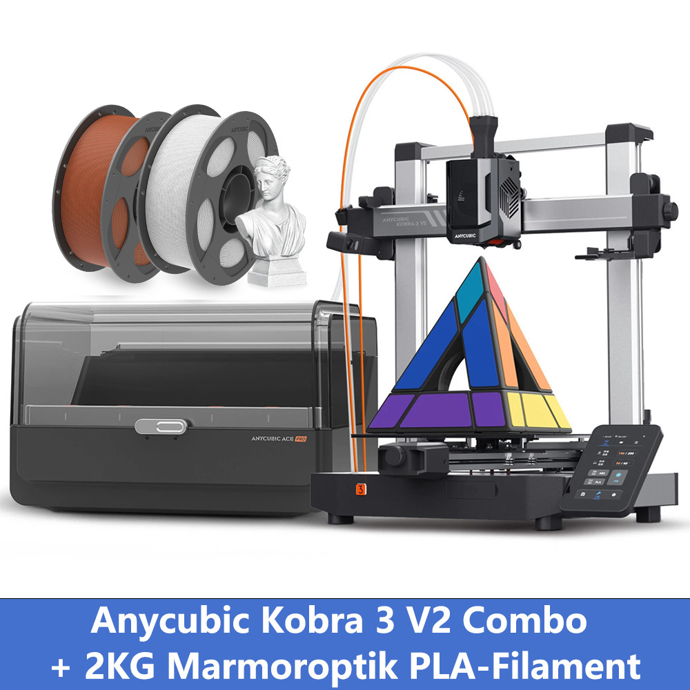 Anycubic Kobra 3 V2 Combo EB Version Upgrade FDM 3D-Drucker Multifarbe