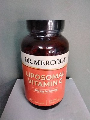 Dr. Mercola Liposomal Vitamin C 1,000 mg, 180 capsules- Exp 06/27-(3 M Supply)