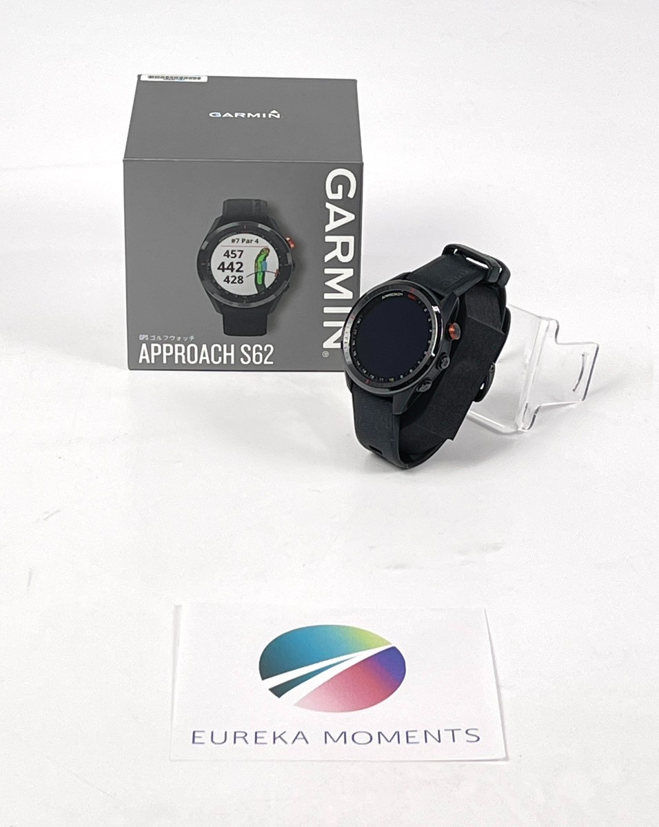 Garmin Approach S62 BLACK Golf GPS Watch Smartwatch Bluetooth Used 