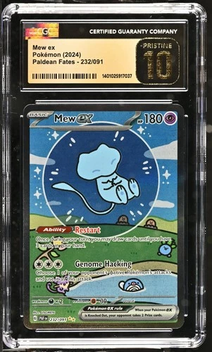 Mew EX 232/232 Special Illustration Rare Paldean Fates Pokemon CGC 10 Pristine