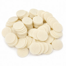 100Pc Cream Stiff Felt Circles 1" Pre Cut Craft Shapes DIY Sewing Applique New
