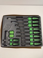 Snap-on Sgdx120bg 12-pc Green Soft Grip Phillips Slotted Screwdriver Set