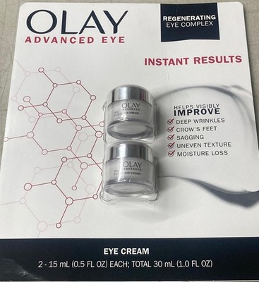 Olay Advanced Eye Cream 2 Pack (0.5oz Each) Anti-Aging Regenerating Complex - NE