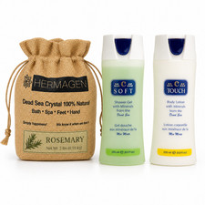 Dead Sea Rosemary Bath  Body Trio  2 lb Salt  250ml Gel Lotion Price