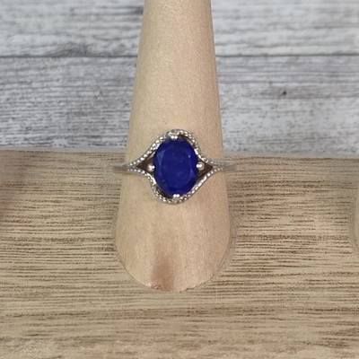 D'Joy Artisan Crafted Lapislazuli Ring Sterlingsilber 925 Größe 10,25