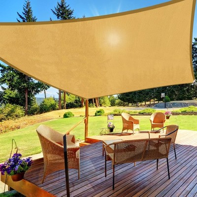 Sun Shade Sail Canopy Mesh Fabric UV Block for Outdoor Patio Garden Backyard