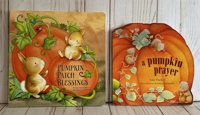 Pumpkin Patch Blessings Bunnies + A Pumpkin Prayer Mice Sturdy Board Books New 