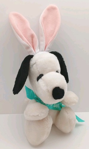 Vintage Hallmark 1968 Happy Easter Peanuts Snoopy 8" Plush Stuffed Animal Toy - 第 1/9 張圖片