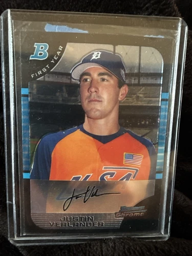 2005 Bowman Draft Picks & Prospects - Chrome Justin Verlander #BDP129 (RC)