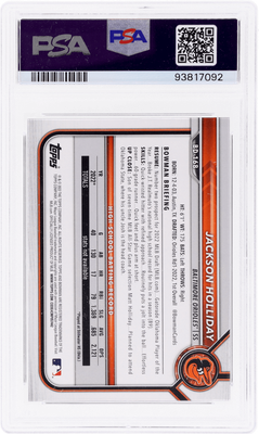 2022 Bowman Draft 1st Edition - Jackson Holliday #BD-168 (RC) for