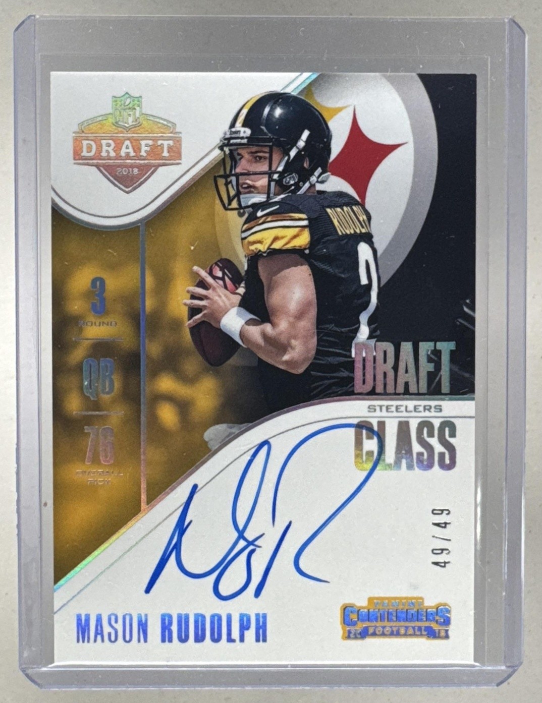 Mason Rudolph Panini Contenders Draft Class Rps Autographs #DCAMR Base