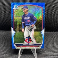 2023 Bowman Chrome Bryan Acuna BLUE MOJO REFRACTOR Parallel /150 Twins Prospect