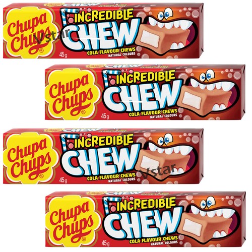 Chupa Chups Incredible Chew Orange, Green Apple, Cola Bubblegum Candy Sweets - Picture 4 of 5