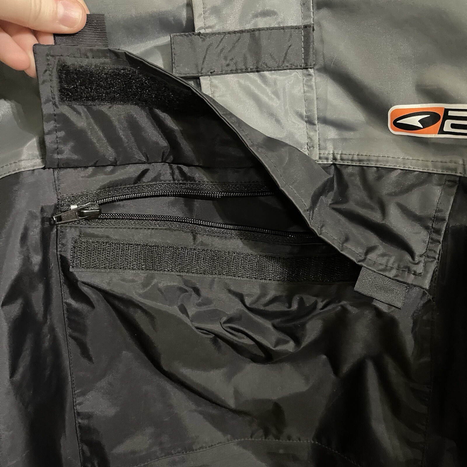 VINTAGE AXO Motorcross Windbreaker Waterproof Mens Large 2004 Black Sport Jacket image 5