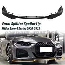 Gloss Black Front Lip Splitter Spoiler For BMW 20-2024 G22 G23 G26 430i M440i i4
