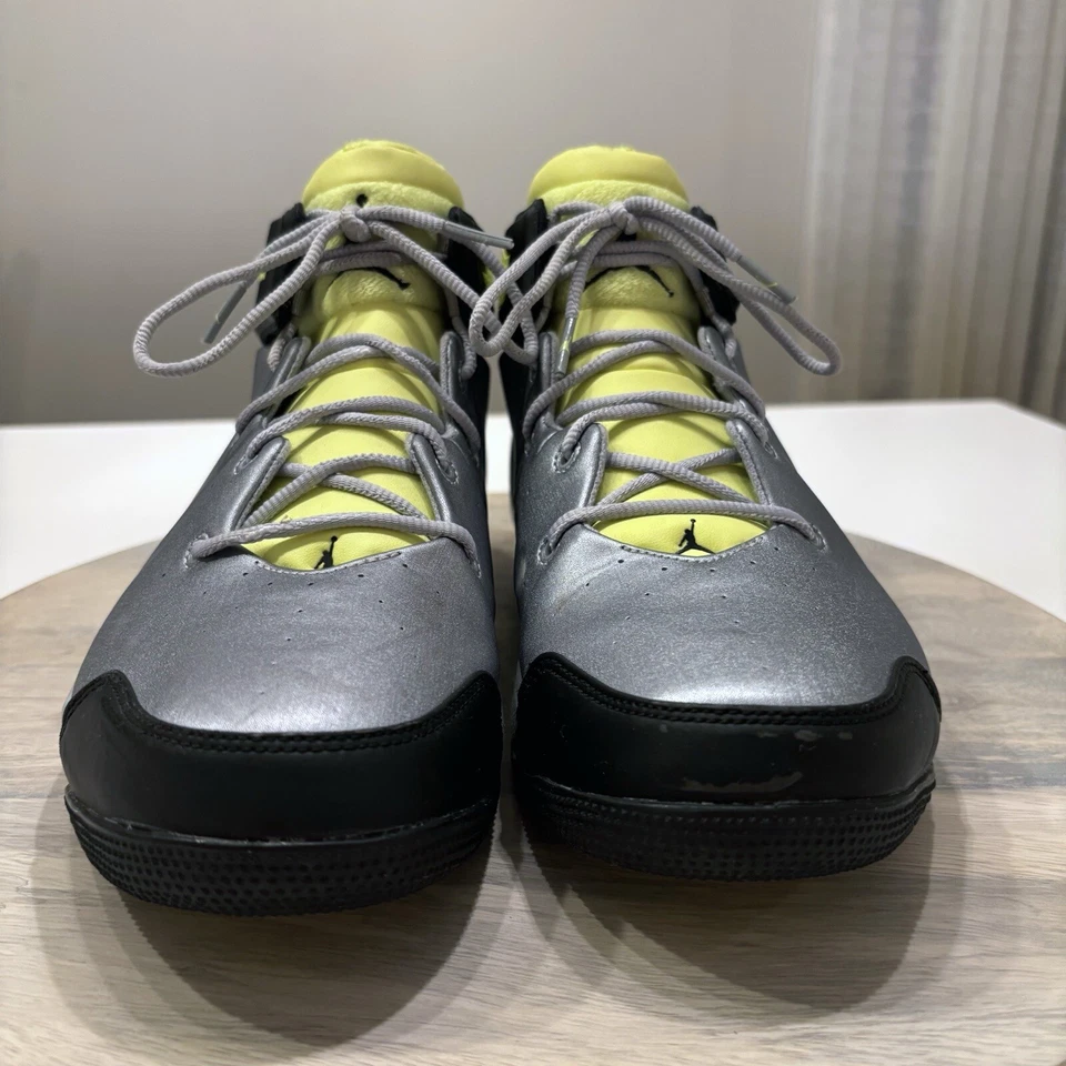 Jordan Men's Melo 1.5 Wolf Grey Volt Ice Leather Basketball Sneakers US Size 9.5 - Image 2 of 4