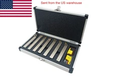 7PC 1/2" Shank Indexable Carbide Lathe Turning Insert Tool Holder Bit Se suit US