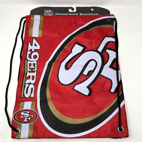 San Francisco 49ers Drawstring Backpack NFL Big Logo Backsack Tasche